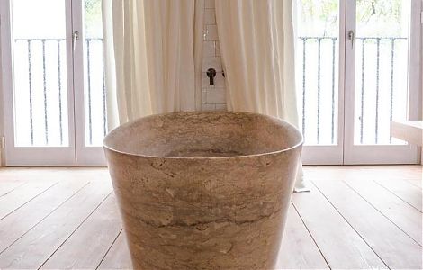 Ванна и раковины из прекрасного травертина Striato изображение 3