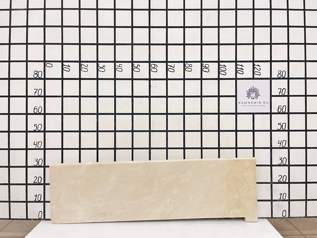 Изображение Изделие Ступень с подклейкой (1140х330х30 мм)/Мрамор Crema Marfil/Бежевый/Полировка