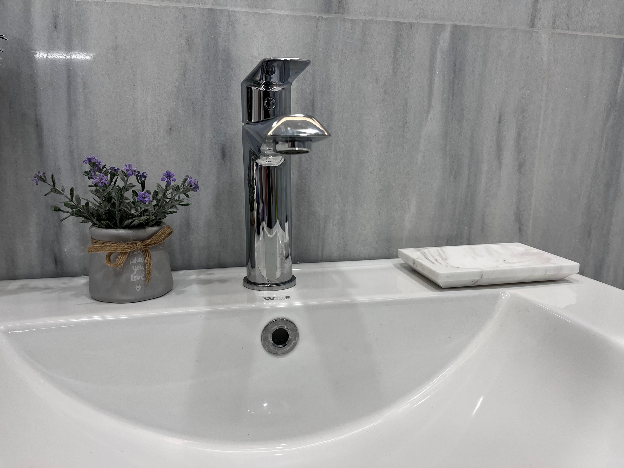 СПK Мыльница прямоугольная (140х90х18 мм)/Мрамор Pirgon/Белый/Лощение - изображение 3