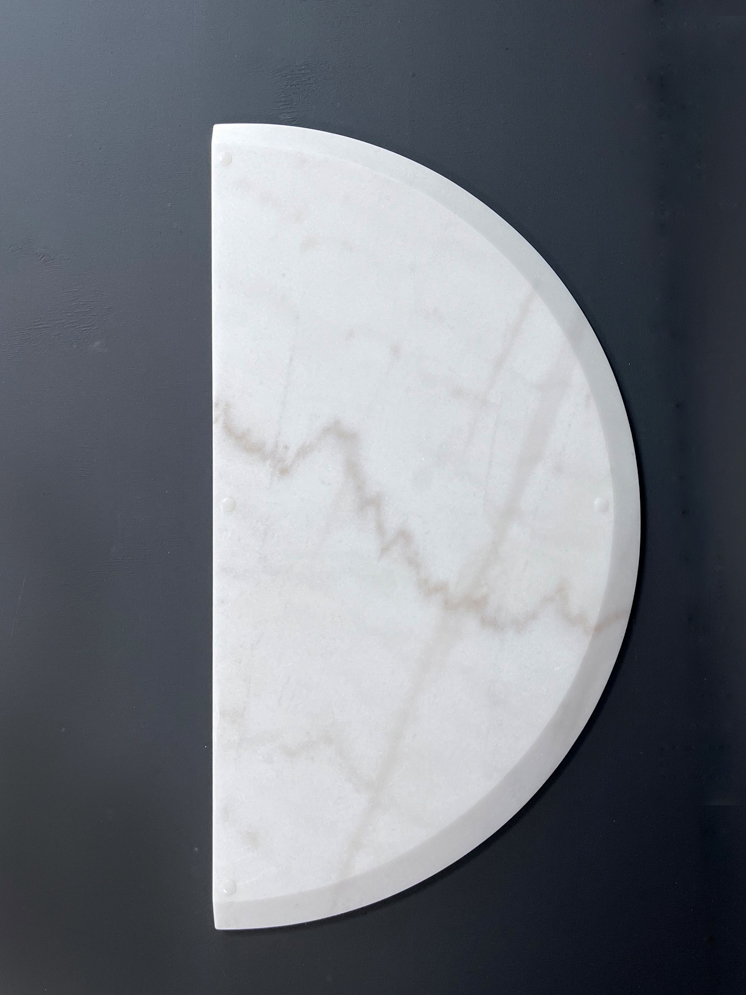 Столешница 13.1 (620х330х18 мм)/Мрамор Guangxi White/Белый/Полировка - изображение 4