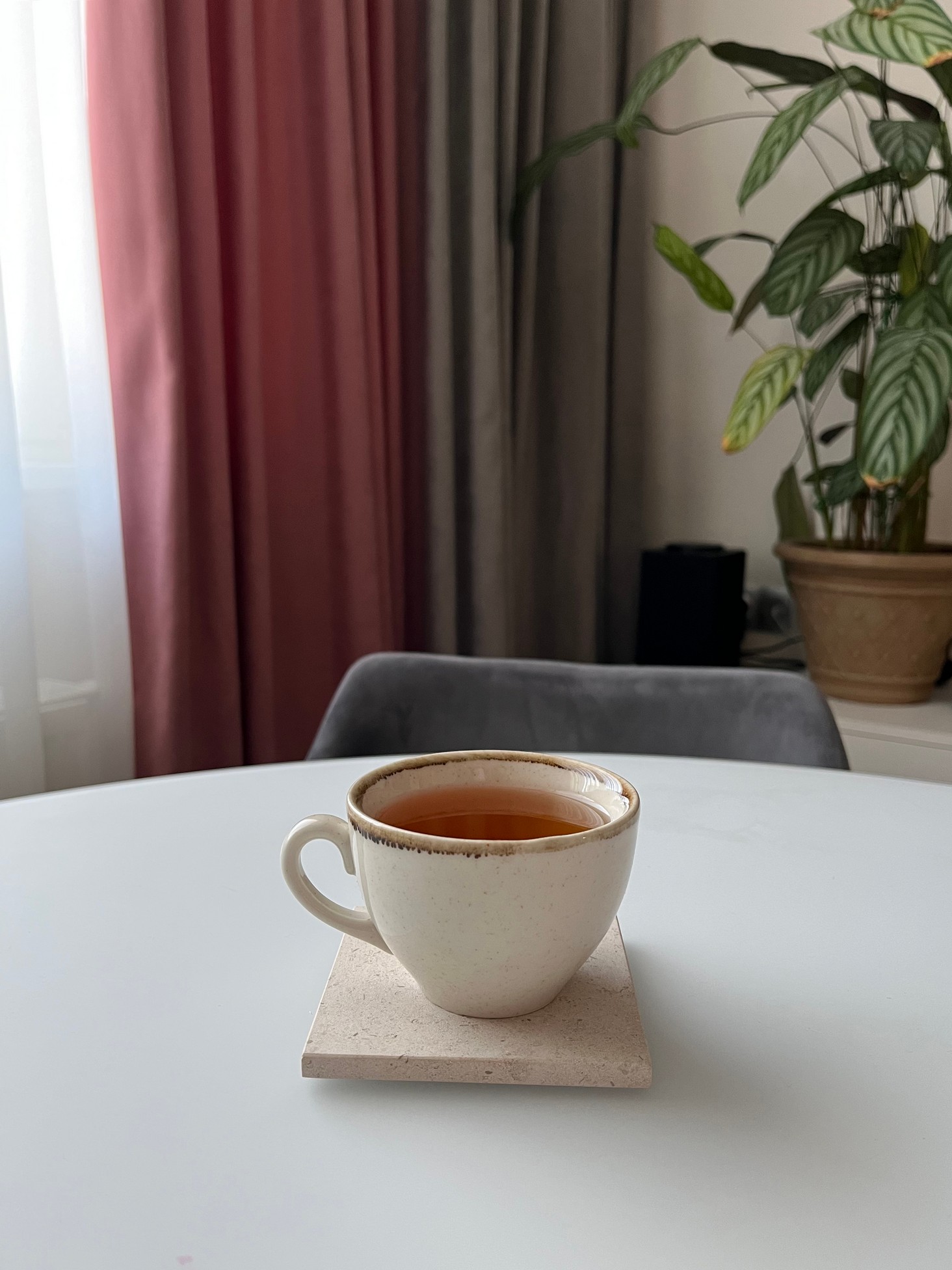 СПK Набор из 4х шт Подставка квадратная (100х100х40 мм)/Известняк Branco Valongo/Бежевый/Лощение - изображение 3