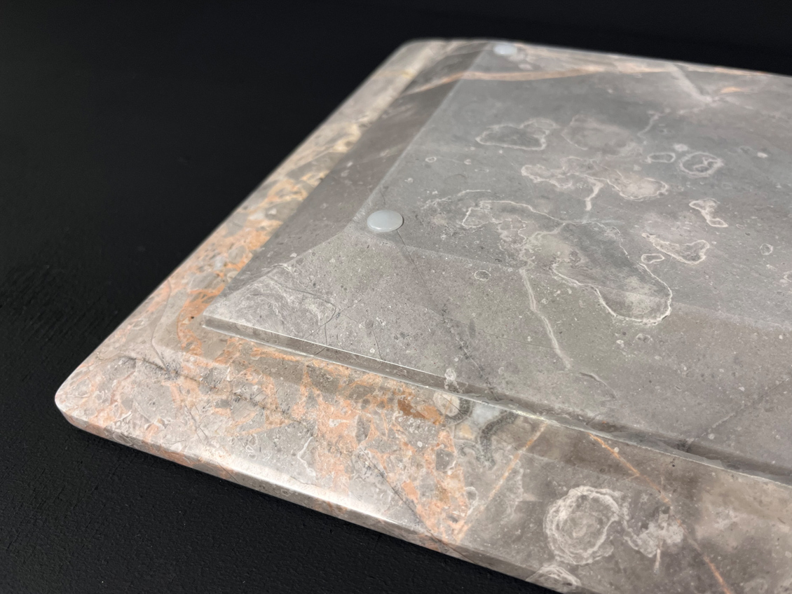 Столешница 3 (565х275х40 мм)/Мрамор Fior di Bosco/Серый/Полировка - изображение 4