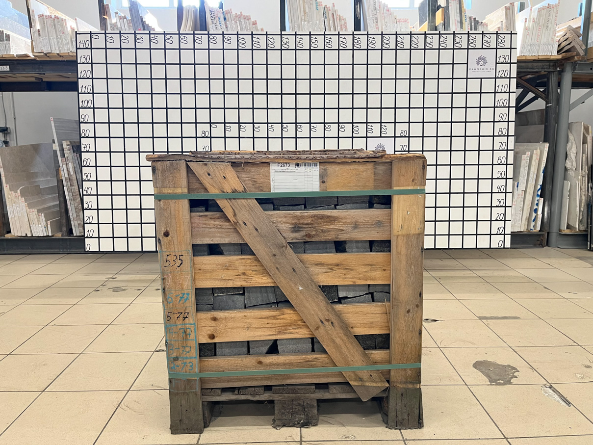 Брусчатка  (100х100х100 мм)/Гранит Dark Brown/Коричневый/Колото-пиленный - изображение 2