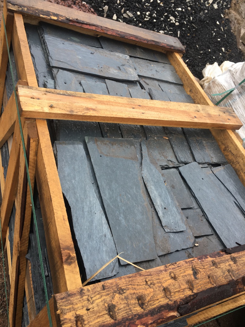 Остатки (не мерные) E8807 (1х1х10 мм)/Сланец Jack Black/Серый/Скала, Натуральный скол - изображение 1