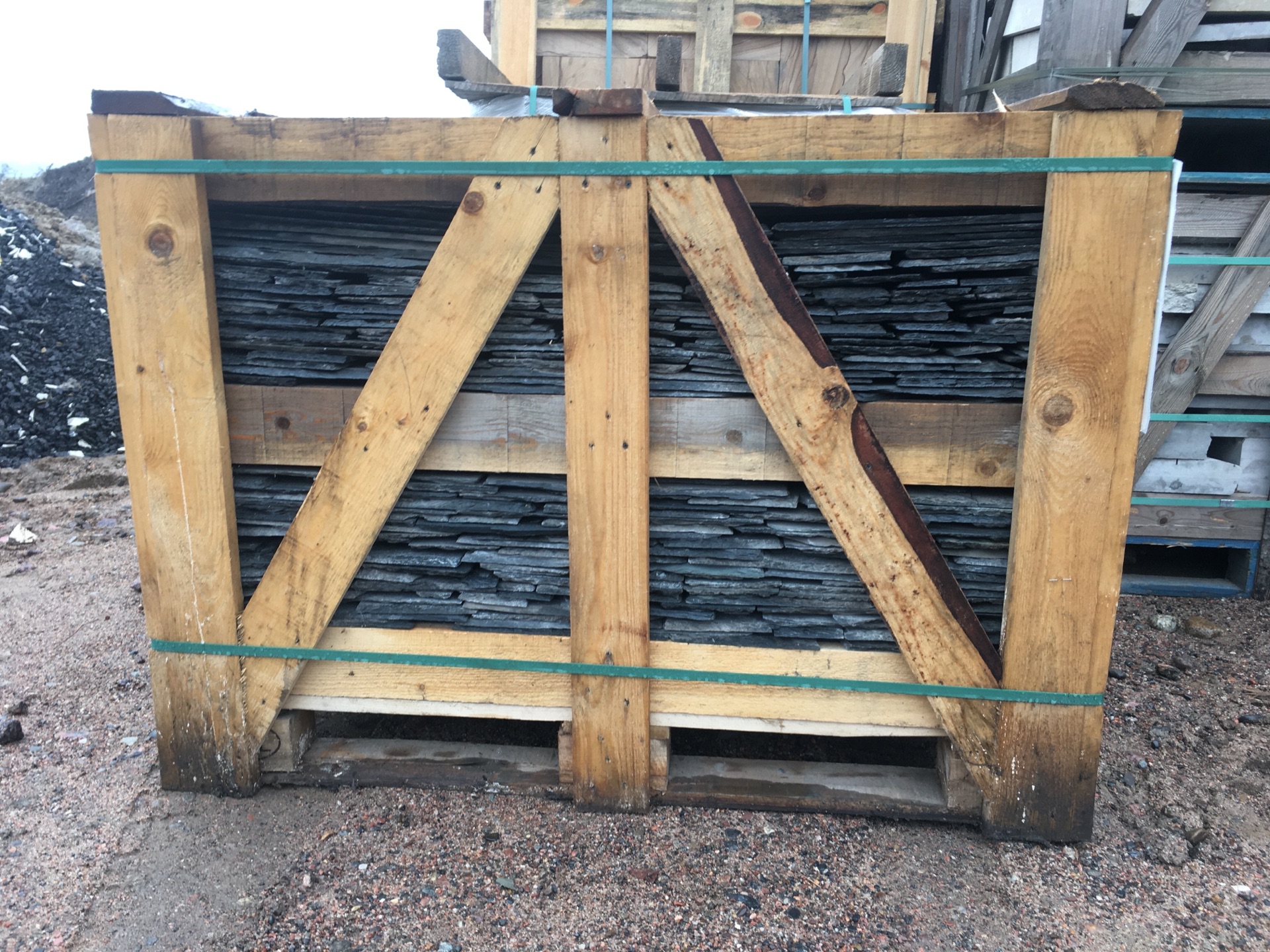 Остатки (не мерные) E8807 (1х1х10 мм)/Сланец Jack Black/Серый/Скала, Натуральный скол - изображение 2