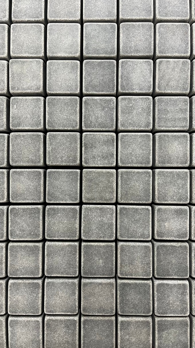 Брусчатка F2849 (80х80х50 мм)/Гранит Габбро/Черный/Пиленый + Галтованный - изображение 6