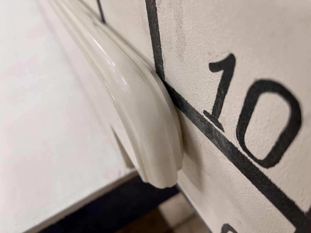 Изделие Подоконник узкий (1420х120х30 мм)/Мрамор Bianco Lasa Vena Oro/Белый/Полировка - изображение 2