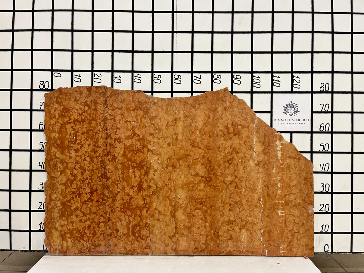 Заготовка склеенная (700х950х30 мм)/Мрамор Rosso Verona/Желтый/Полировка - изображение 1