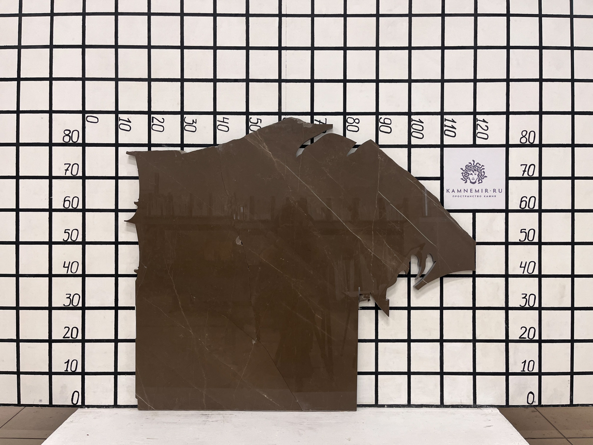 Изображение Заготовка с трещиной  (700х500х20 мм)/Мрамор Bronze Amani/Коричневый/Полировка