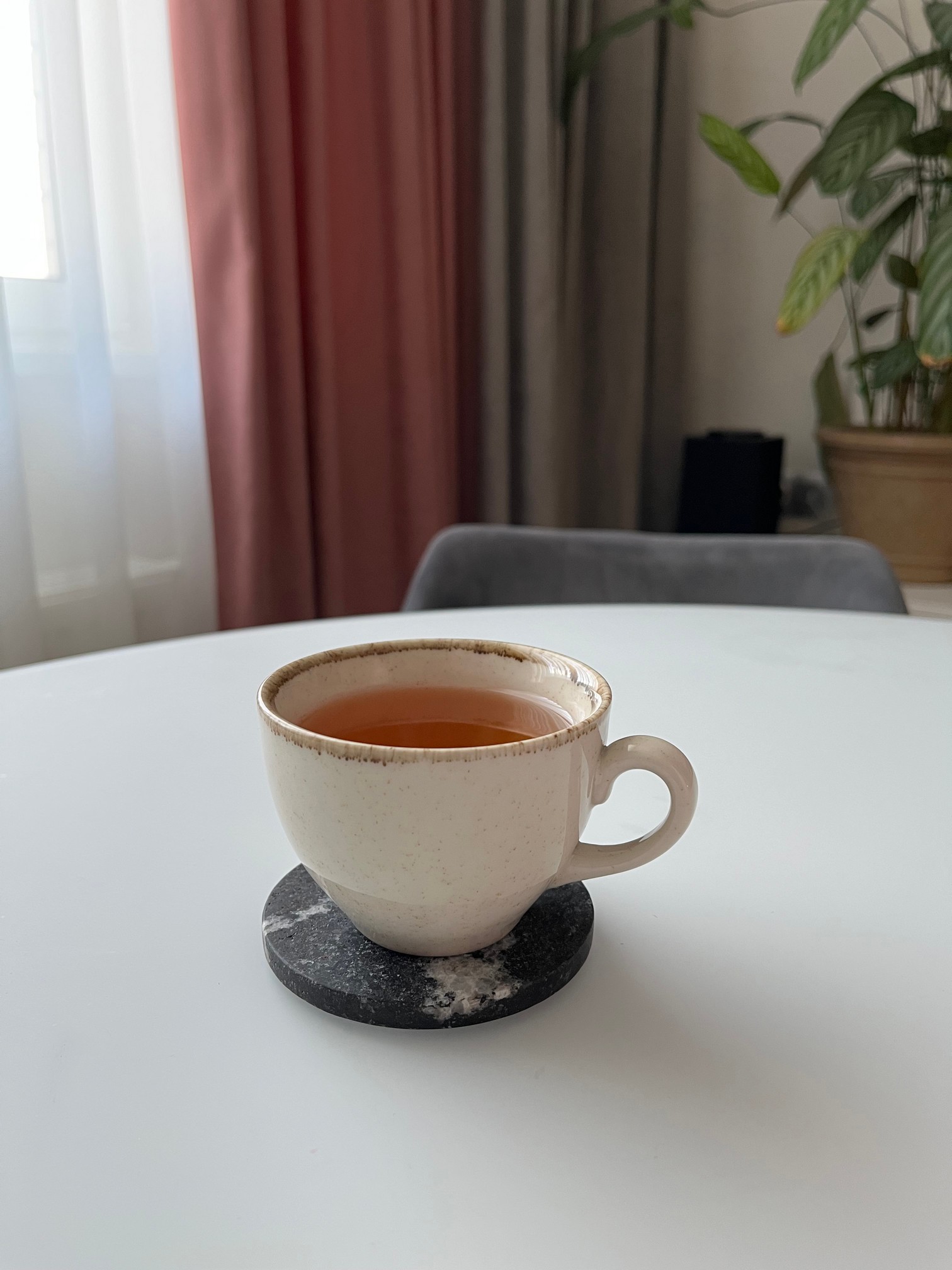 СПK Набор из 4х шт Подставка круглая (90х90х8 мм)/Гранит Гранатовый Амфиболит/Черный/Антик - изображение 4