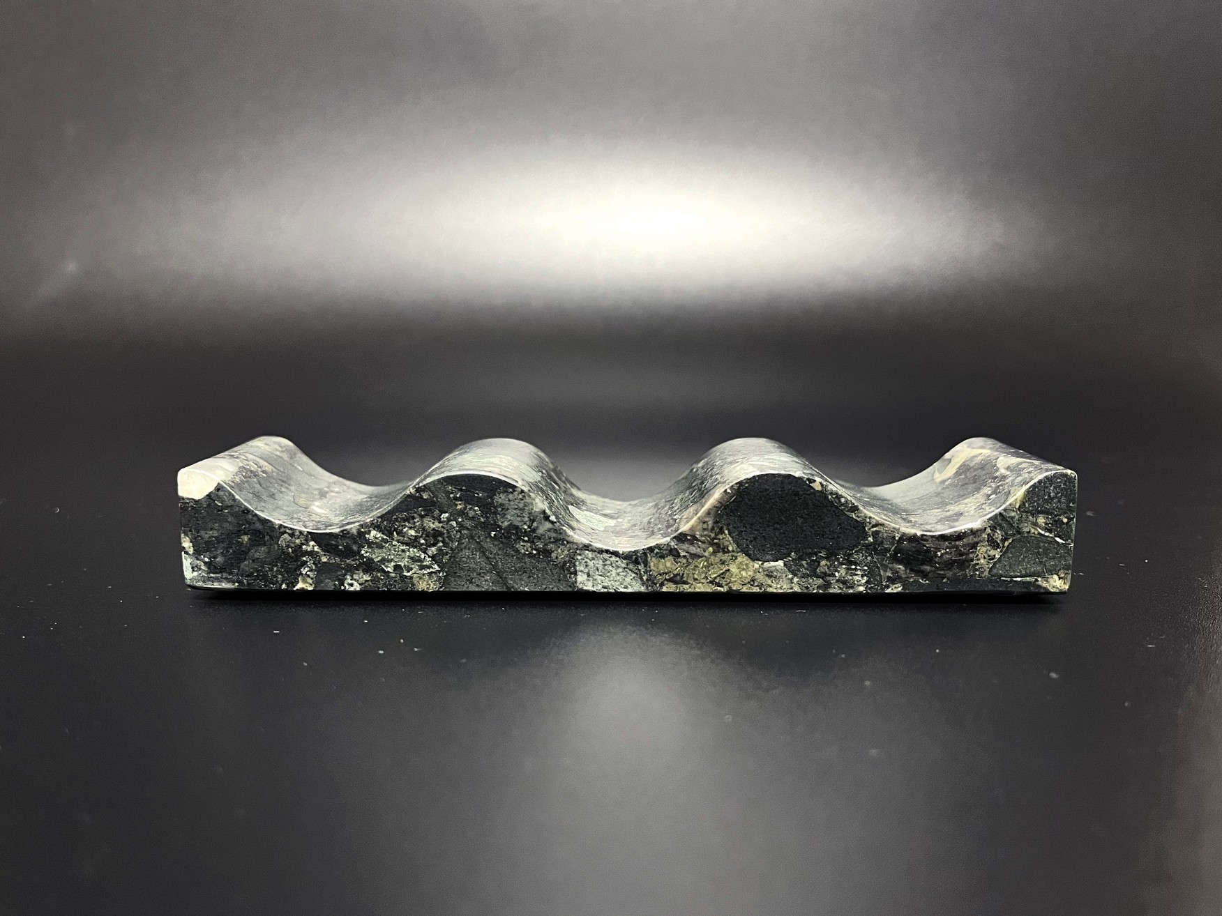 СПK Подставка под приборы (140х40х20 мм)/Конгломерат Onego Green/Зеленый/Лощение - изображение 4