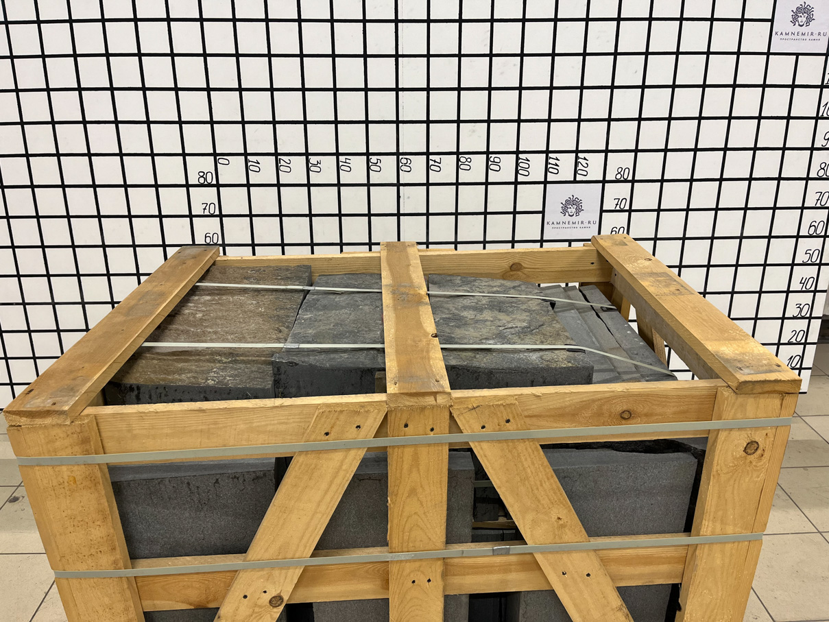 Плитка E0701 толщ 10-90 (600х300х10 мм)/Гранит Габбро/Черный/Скала, Натуральный скол - изображение 3