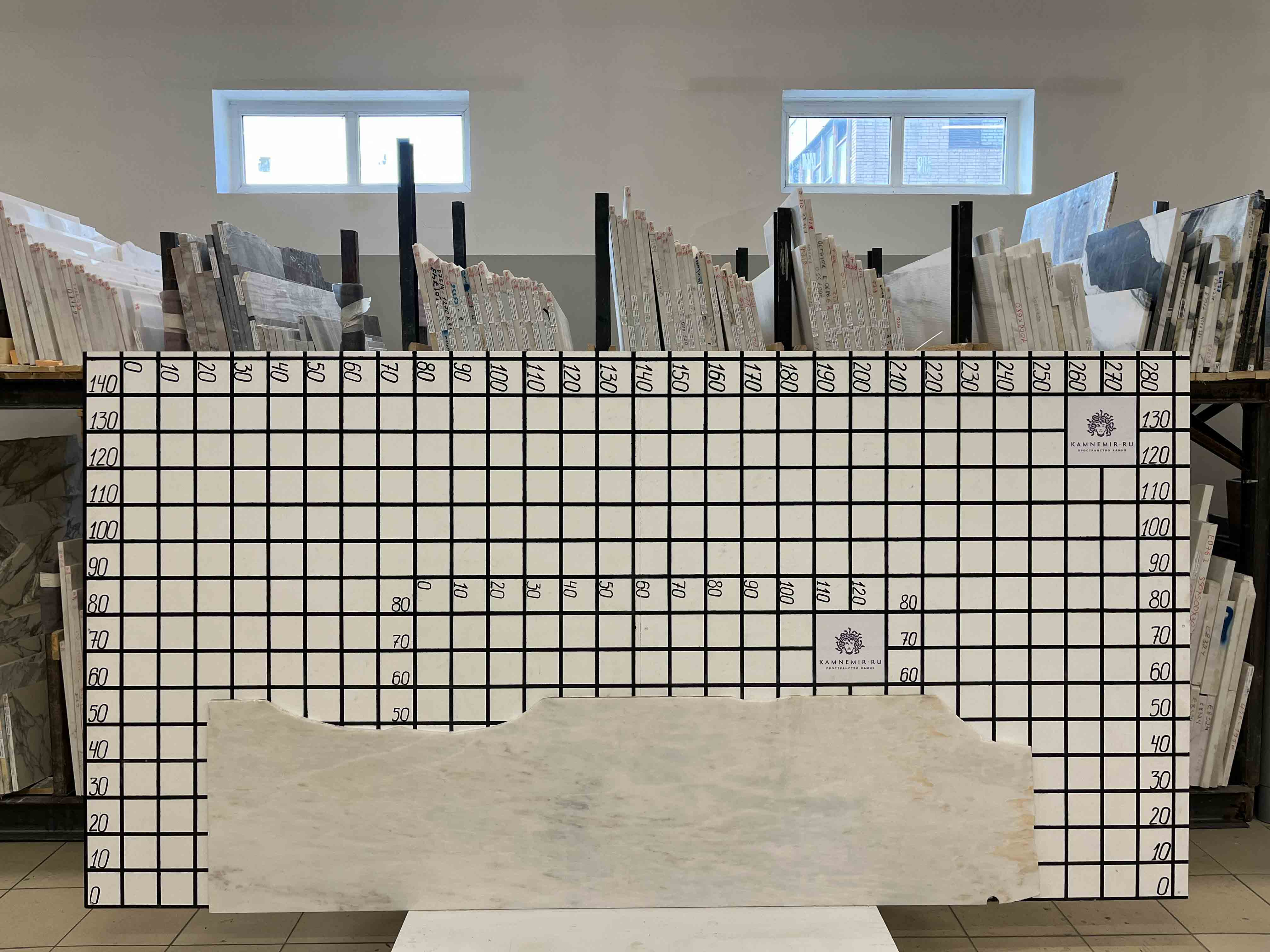 Изображение Заготовка F3180 (2050х450х18 мм)/Мрамор Bianco Lasa Vena Oro/Белый/Антик