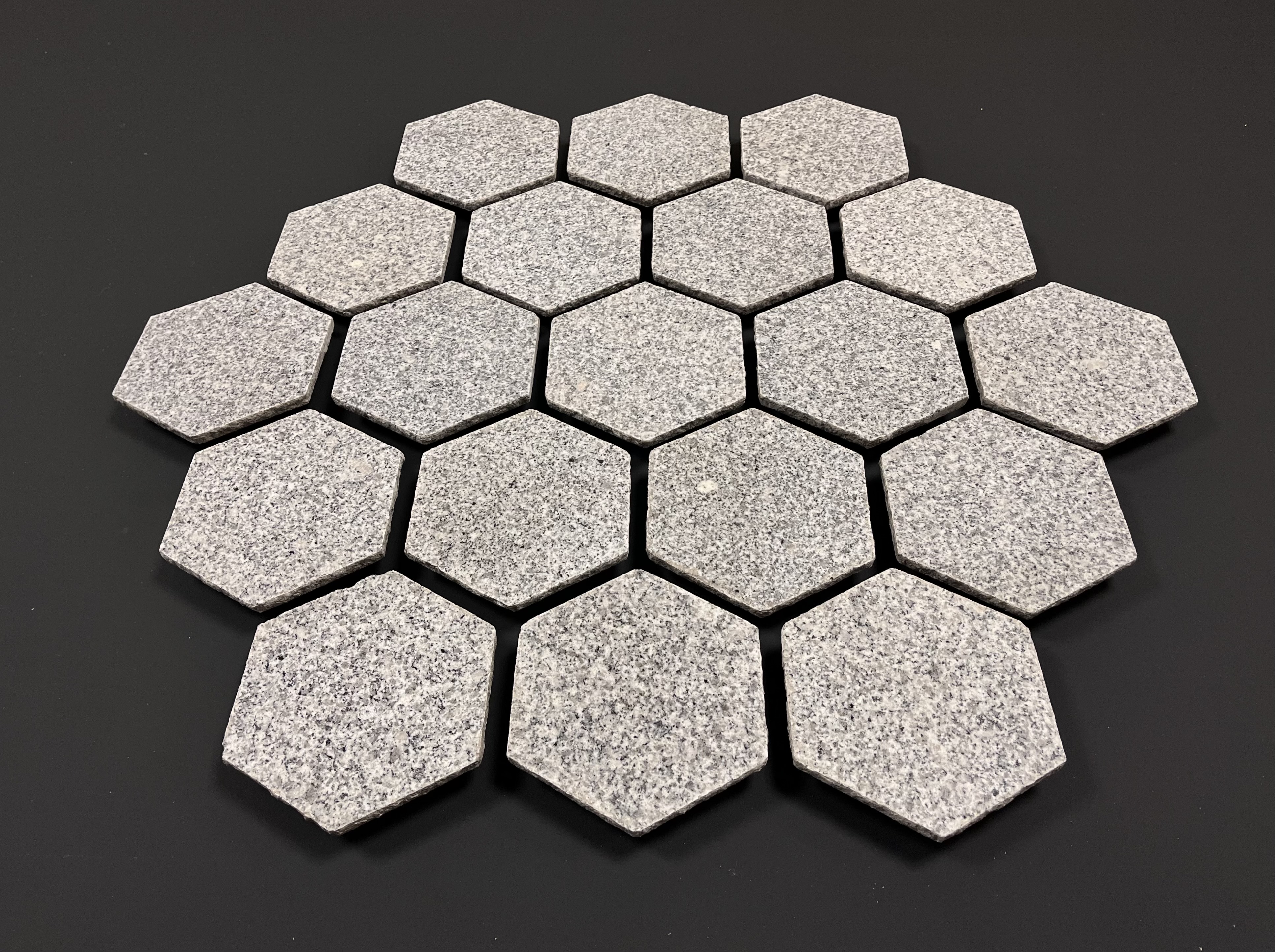 Мозаика без сетки (Hexagon) Толщина 10мм (1шт - 0,016 м2)/Гранит Peach Red/Розовый/Полировка - изображение 2