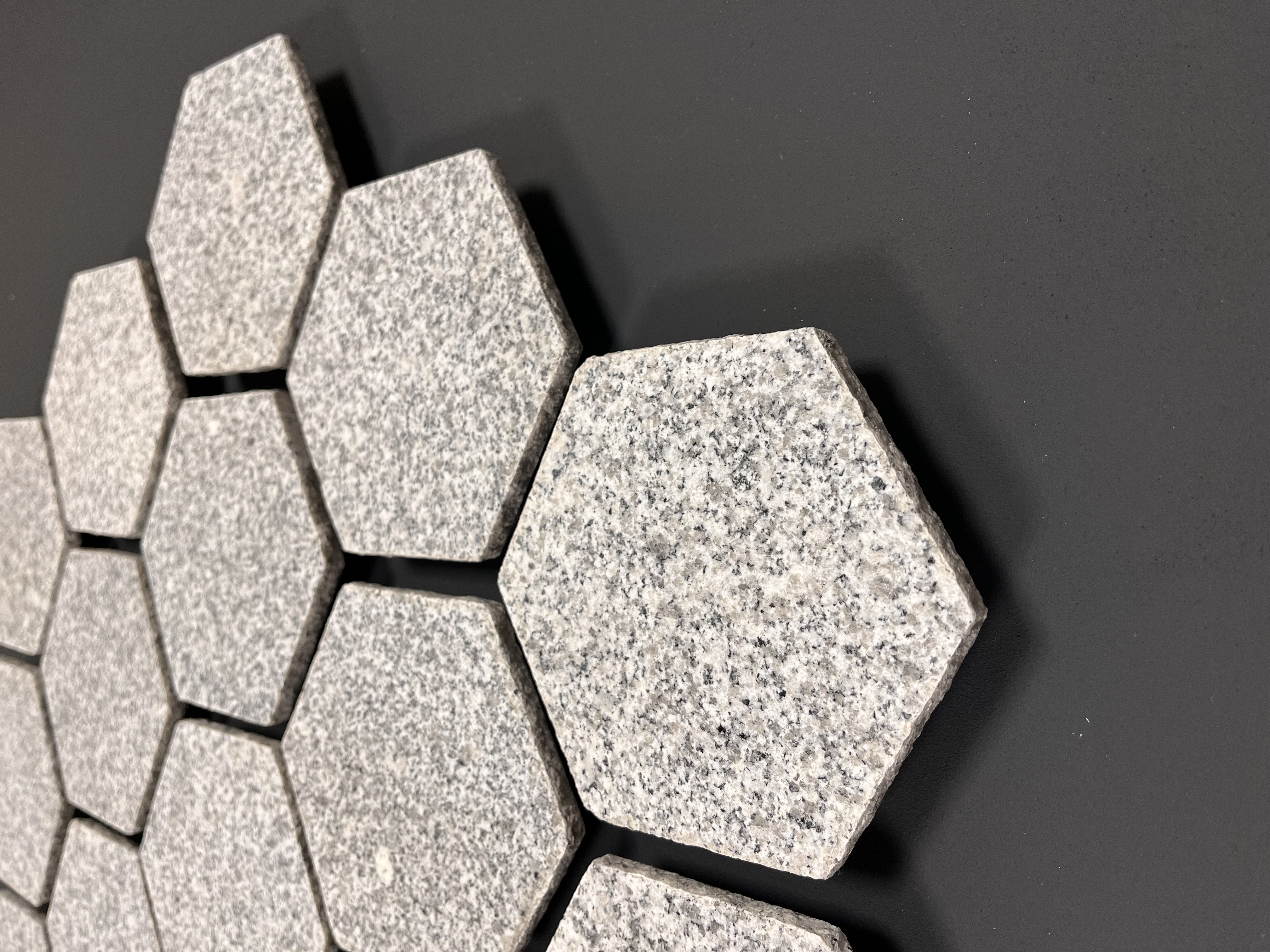 Мозаика без сетки (Hexagon) Толщина 10мм (1шт - 0,016 м2)/Гранит Peach Red/Розовый/Полировка - изображение 3