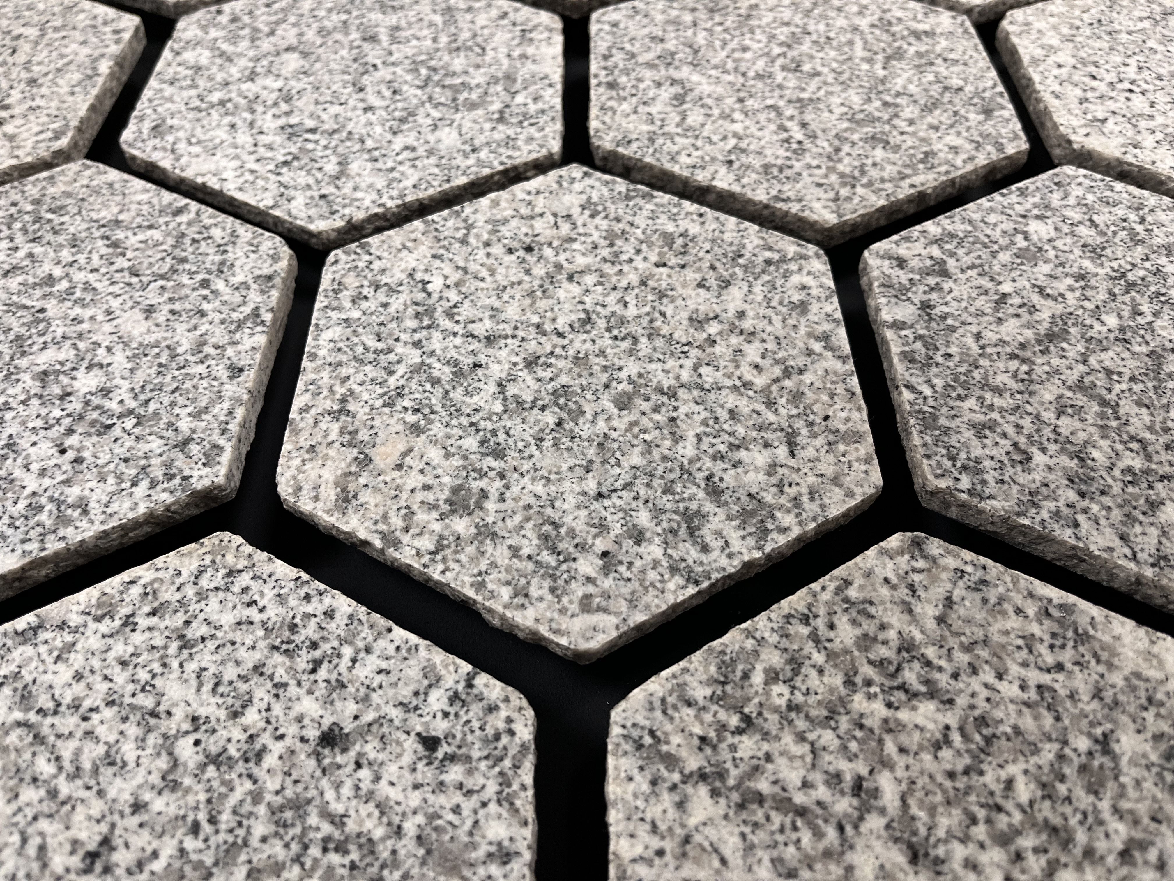 Мозаика без сетки (Hexagon) Толщина 10мм (1шт - 0,016 м2)/Гранит Peach Red/Розовый/Полировка - изображение 4