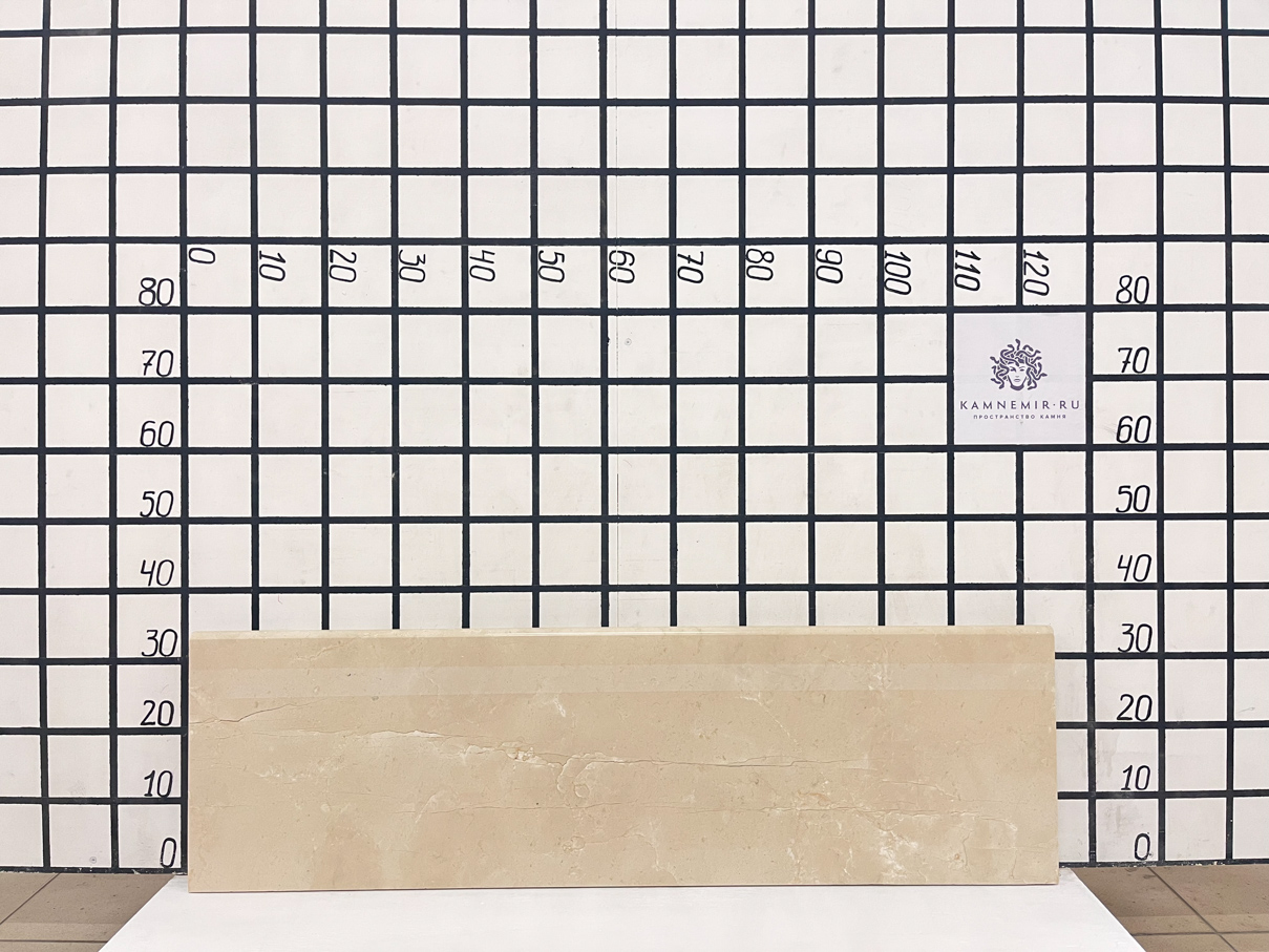 Изображение Изделие Ступень с подклейкой (1200х350х30 мм)/Мрамор Crema Marfil/Бежевый/Полировка