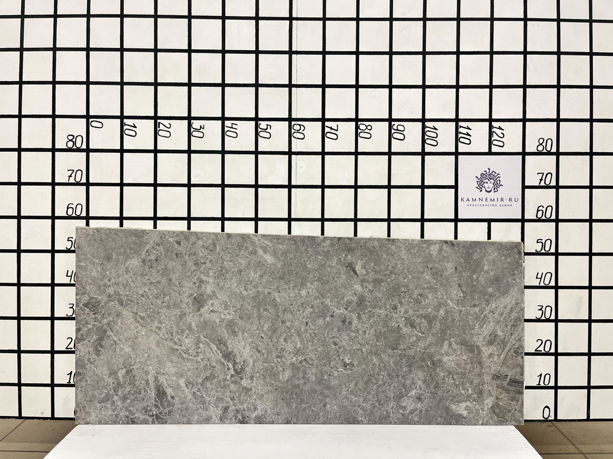Изображение Заготовка  (1280х520х20 мм)/Мрамор Tundra Grey/Серый/Полировка