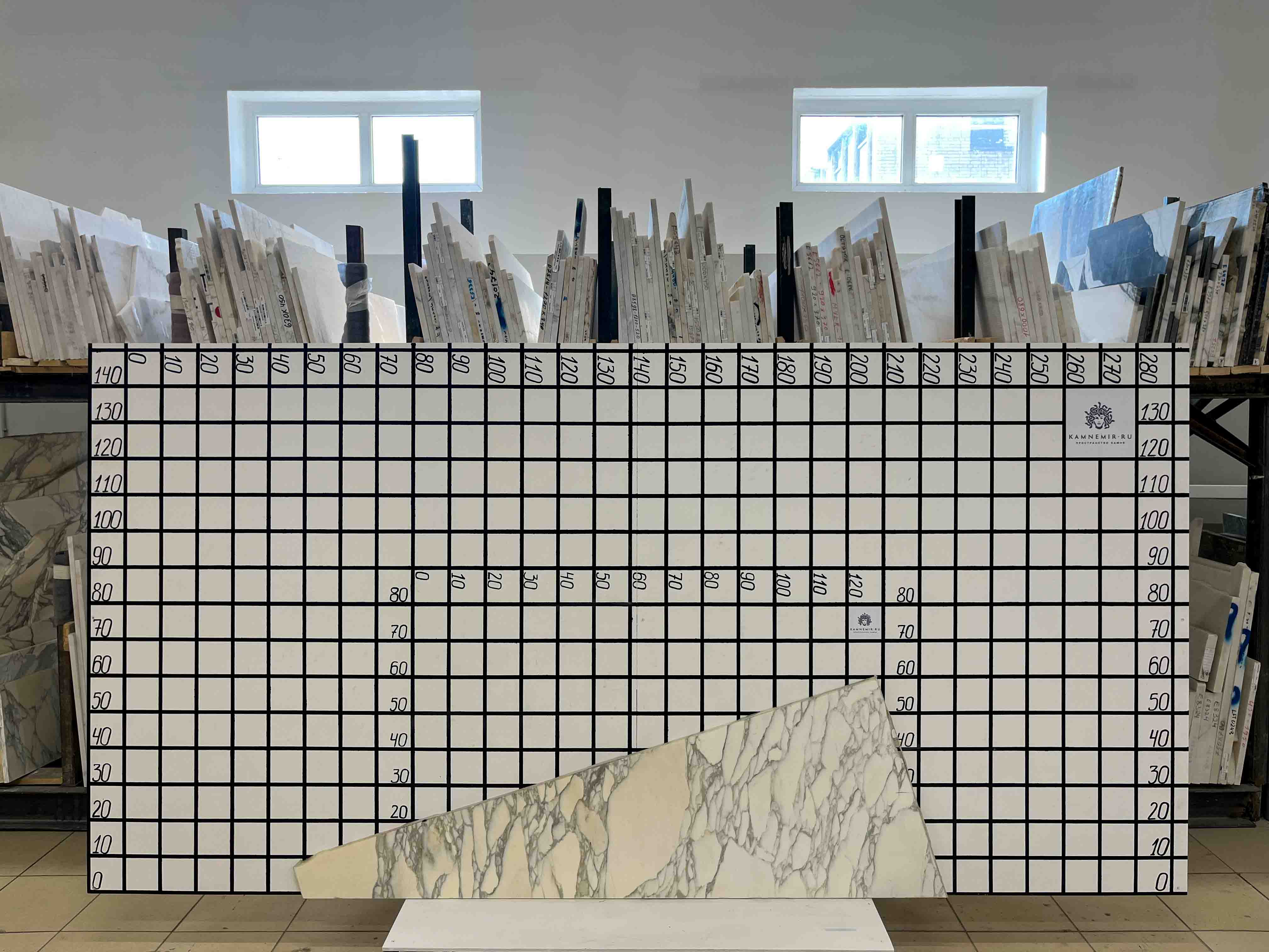 Изображение Заготовка F2434 (1000х280х20 мм)/Мрамор Calacatta/Белый/Полировка