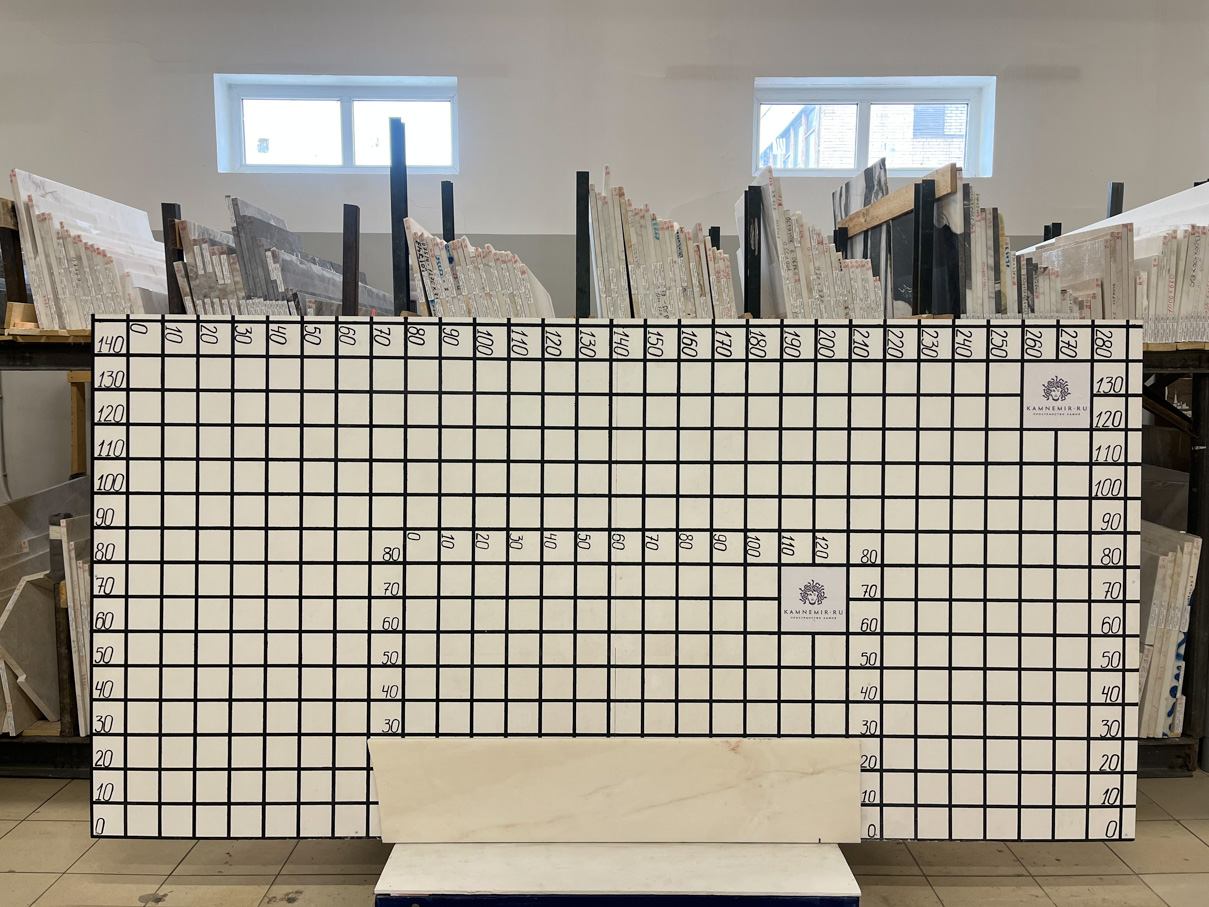 Изображение Заготовка  (1350х280х20 мм)/Мрамор Bianco Lasa Vena Oro/Белый/Полировка