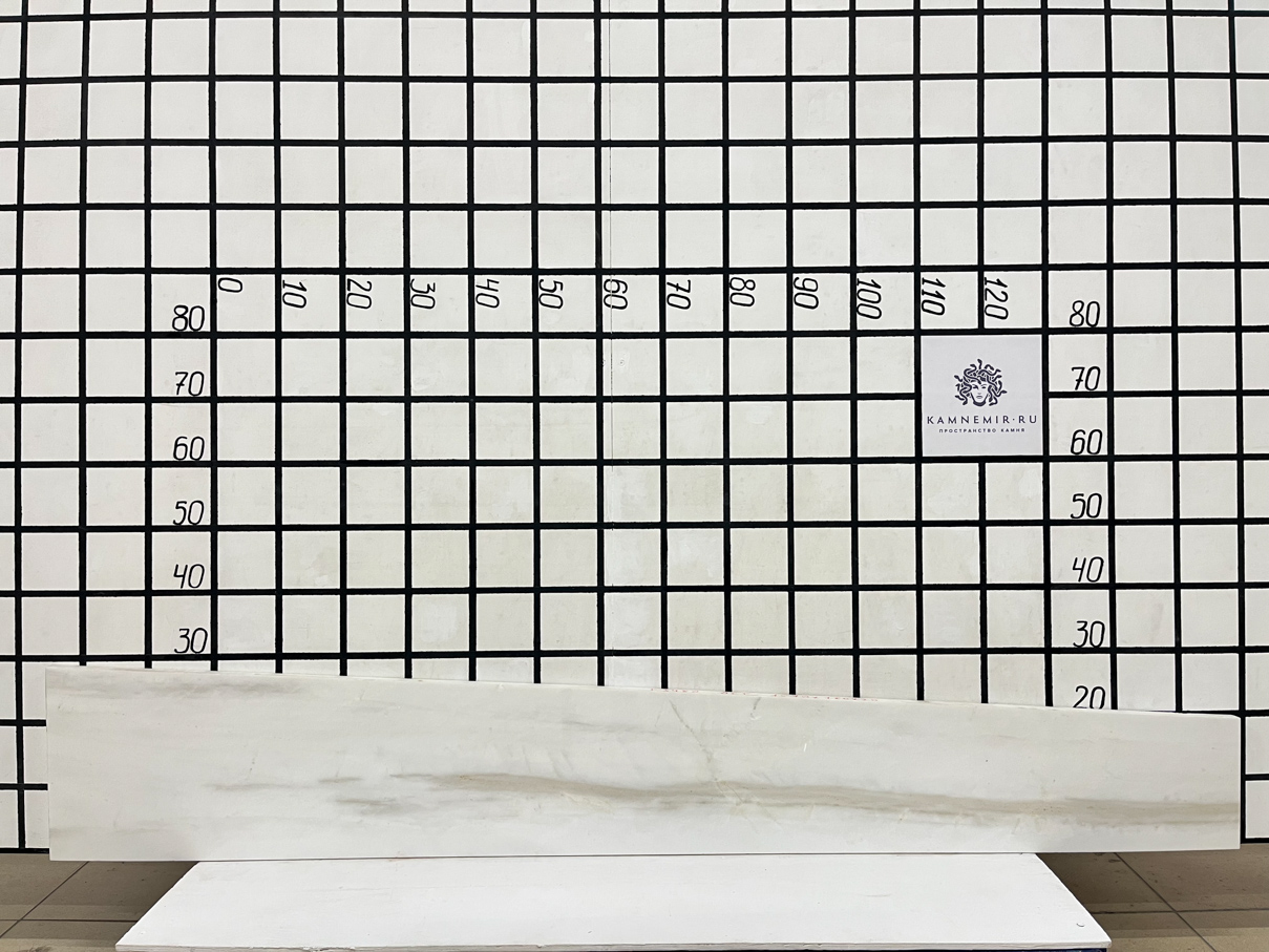 Заготовка  (1570х180х20 мм)/Мрамор Bianco Lasa Venato/Белый/Полировка - изображение 1