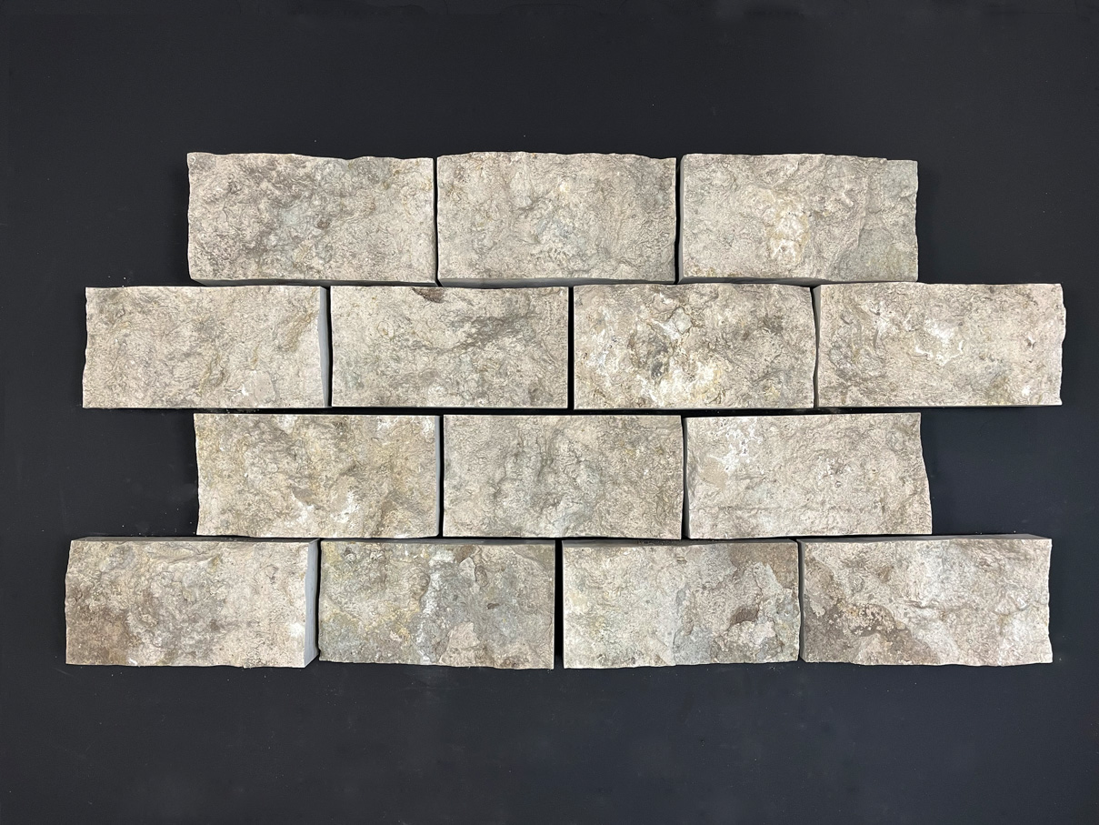 Изображение Плитка D9048 (300х150х40 мм)/Известняк Jura Grey/Серый/Скала, Натуральный скол