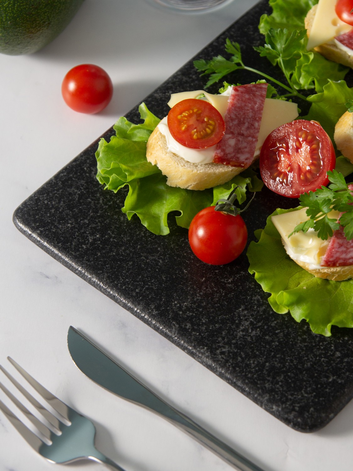 СПK Подставка "Поднос" скругленный (300х200х10 мм)/Гранит Габбро/Черный/Антик - изображение 3