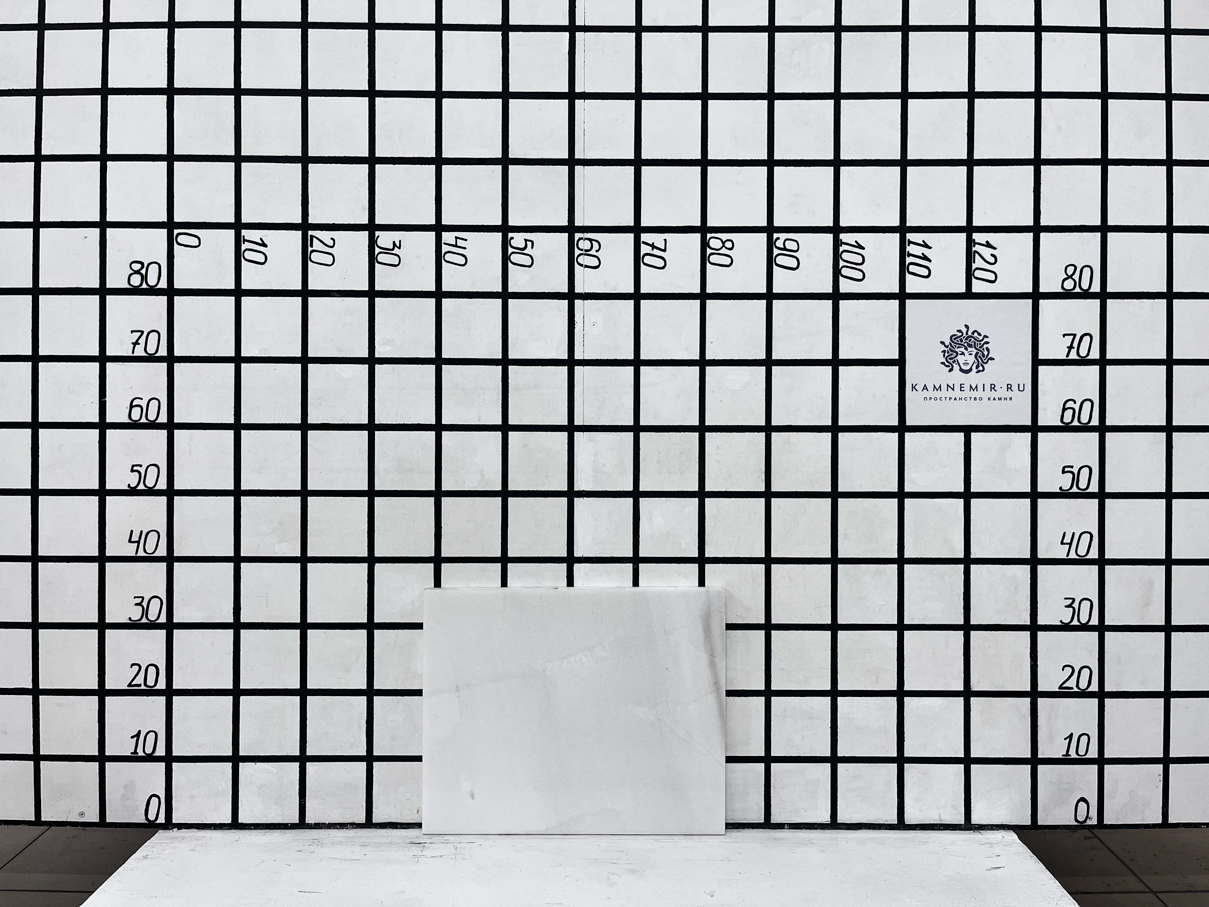 Заготовка  (440х350х20 мм)/Мрамор Bianco Lasa Venato/Белый/Полировка - изображение 1