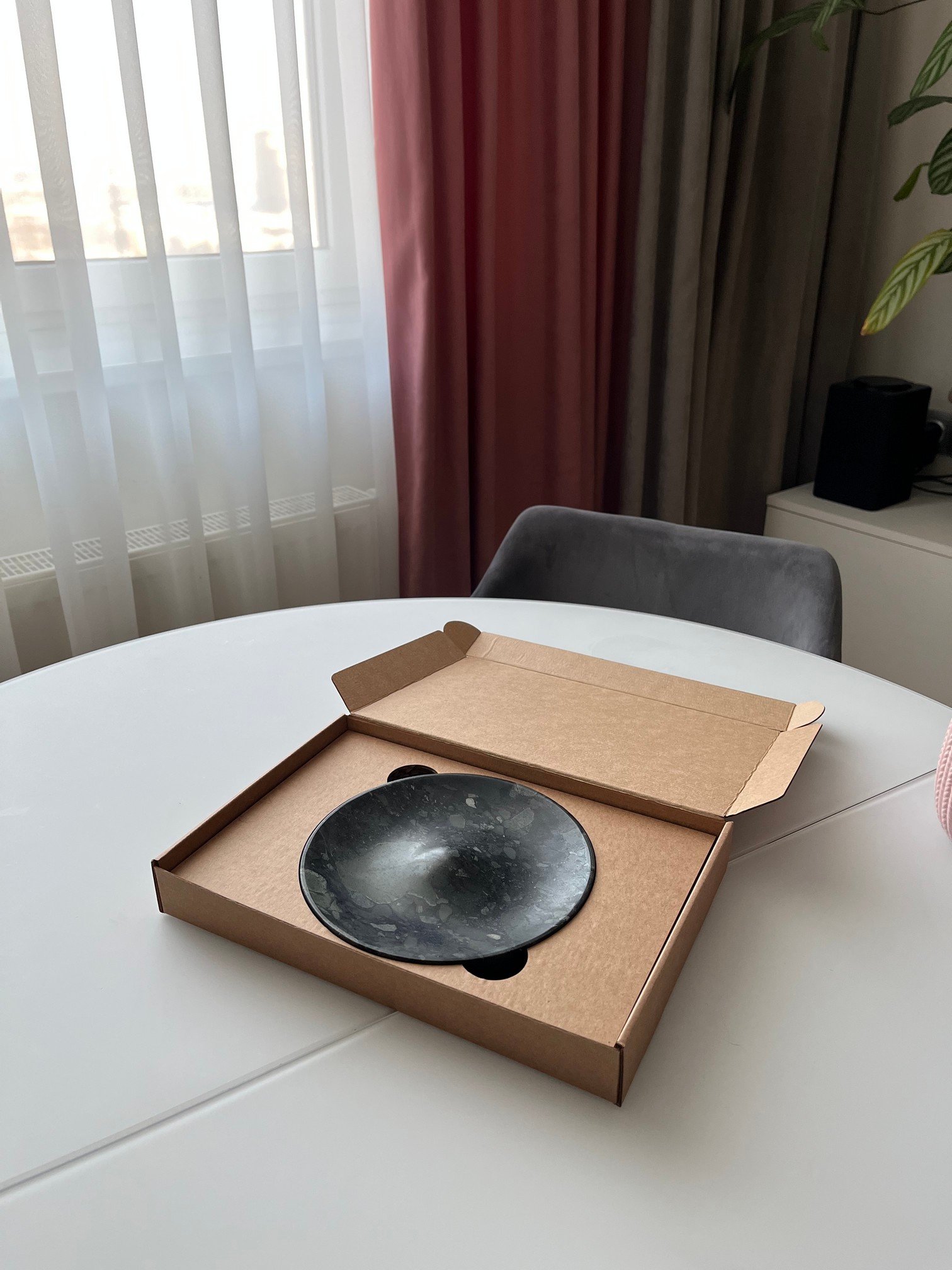 СПK Ключница круглая (185х185х20 мм)/Конгломерат Onego Green/Зеленый/Лощение - изображение 5