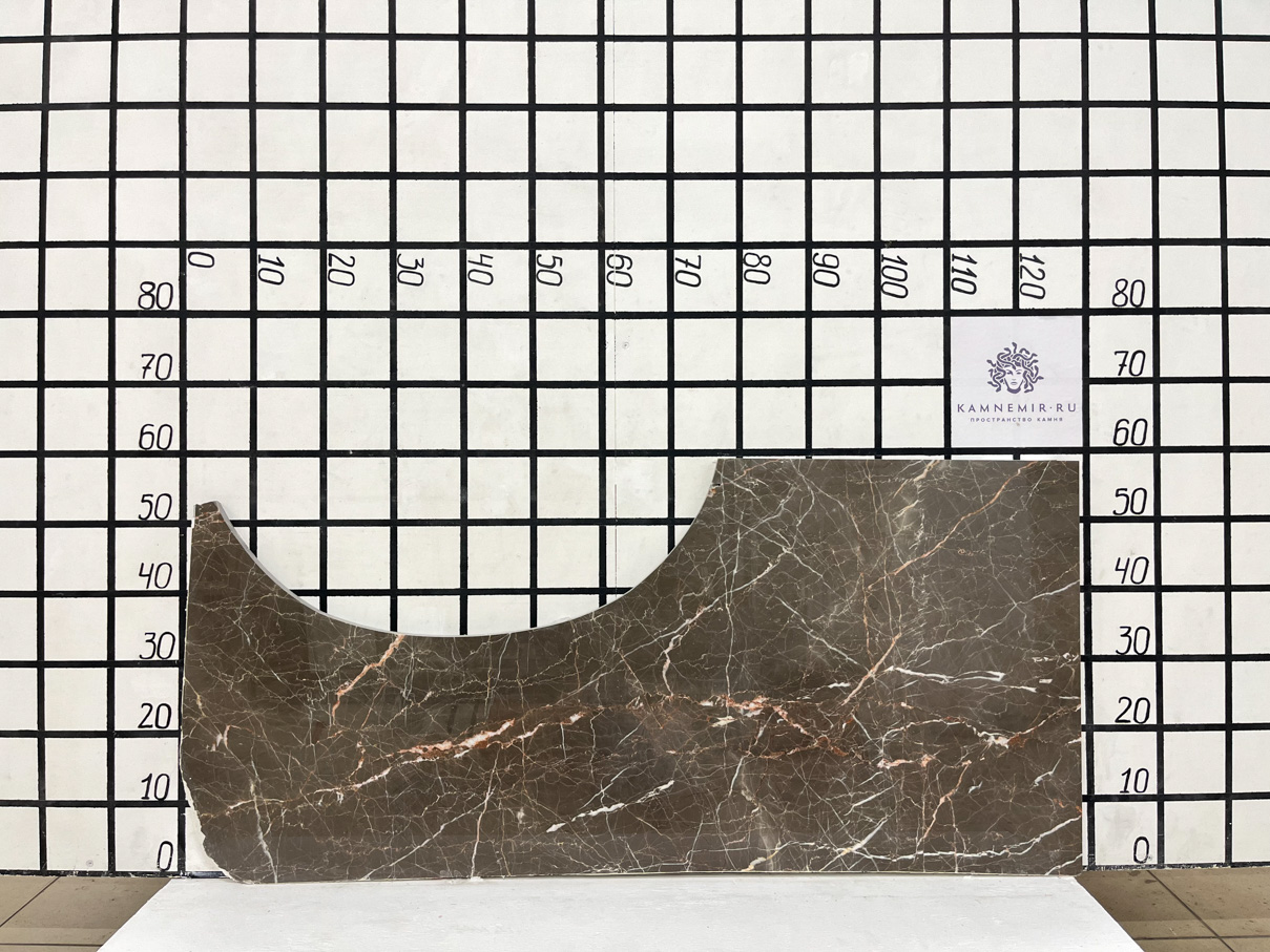 Изображение Заготовка с трещиной  (1170х320х16 мм)/Мрамор Nemus Brown/Коричневый/Полировка