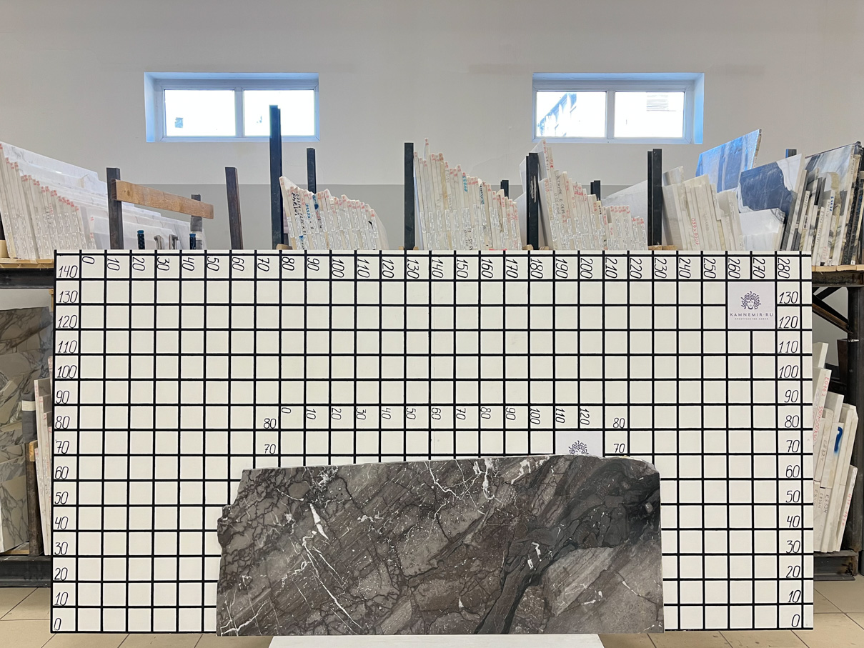 Заготовка F3314 (1640х630х20 мм)/Мрамор Arabescato Gridjio/Серый/Полировка - изображение 1