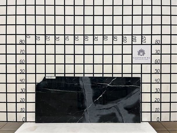 Заготовка  (990х460х20 мм)/Мрамор Nero Marquina/Черный/Пиленый - изображение 1
