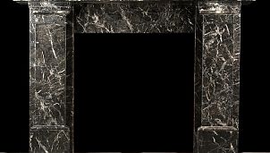 Каминный портал из серого мрамора Grigio Carnico
