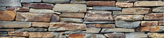 Облицовка каменной грядой<span>стены из дикого камня