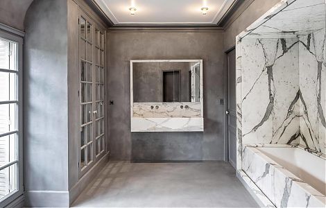 Мрамор Calacatta Vagli в дизайне ванной комнаты