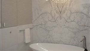 Мрамор Bianco Statuario в ванной 