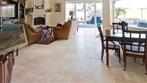 Пол из Travertine Cream