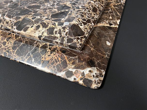 Столешница 2 (475х375х40 мм)/Мрамор Emperador Dark/Коричневый/Полировка - изображение 4