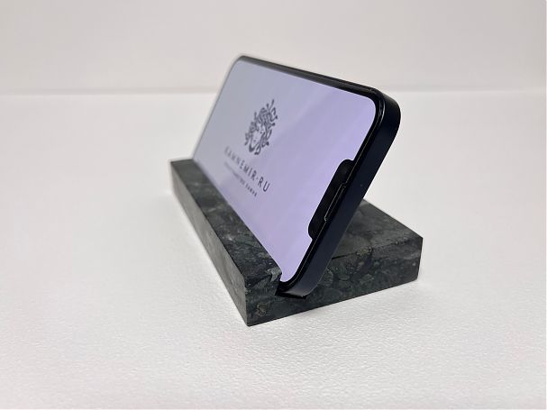 СПK Подставка под телефон прям (130х70х20 мм)/Конгломерат Onego Green/Зеленый/Лощение - изображение 1