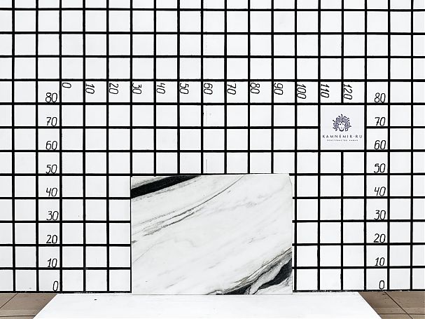 Заготовка F3365 (650х480х20 мм)/Мрамор Panda White/Черно-белый/Полировка - изображение 1
