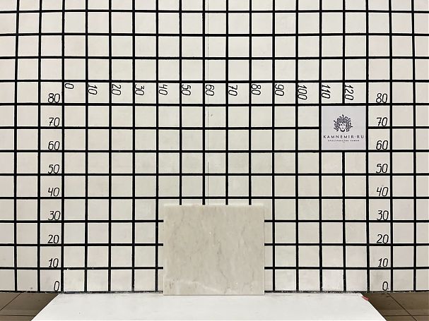 Заготовка  (373х425х20 мм)/Мрамор Bianco Lasa Vena Oro/Белый/Антик - изображение 1