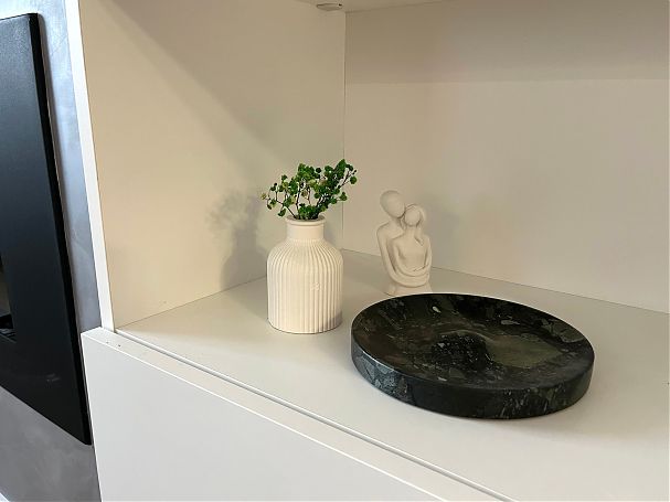 СПK Ключница круглая (185х185х20 мм)/Конгломерат Onego Green/Зеленый/Лощение - изображение 1