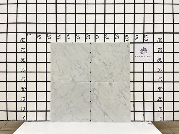 Заготовка  (400х400х20 мм)/Мрамор Bianco Carrara/Белый/Полировка - изображение 1