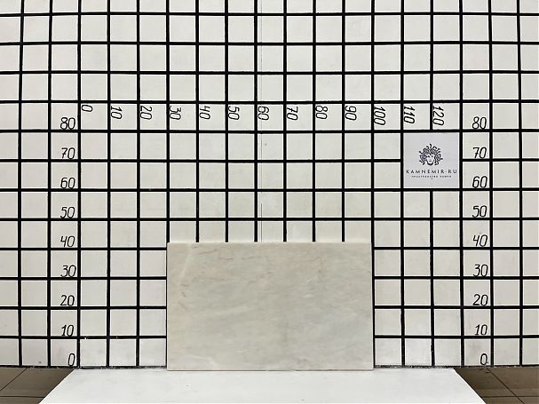 Заготовка  (660х400х20 мм)/Мрамор Bianco Lasa Vena Oro/Белый/Антик - изображение 1