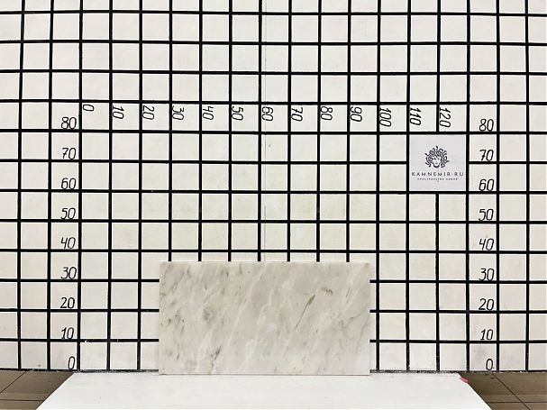 Заготовка  (670х350х20 мм)/Мрамор Bianco Lasa Vena Oro/Белый/Полировка - изображение 1