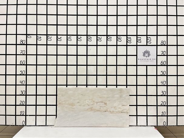 Заготовка  (680х350х20 мм)/Мрамор Bianco Lasa Vena Oro/Белый/Антик - изображение 1