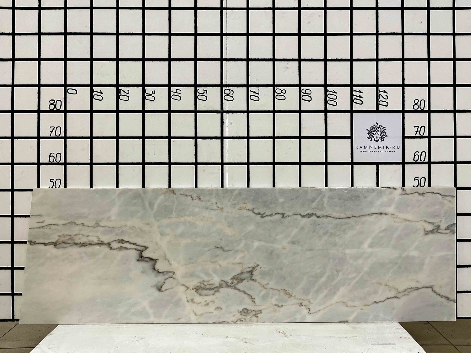 Изображение Заготовка F2481 (1580х490х20 мм)/Мрамор Bianco Lasa Vena Oro/Белый/Полировка
