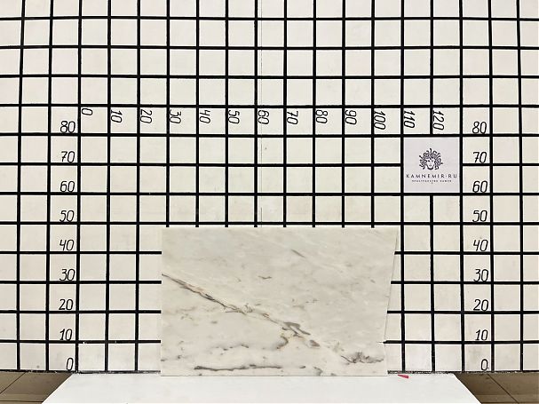 Заготовка  (770х490х20 мм)/Мрамор Bianco Lasa Vena Oro/Белый/Антик - изображение 1