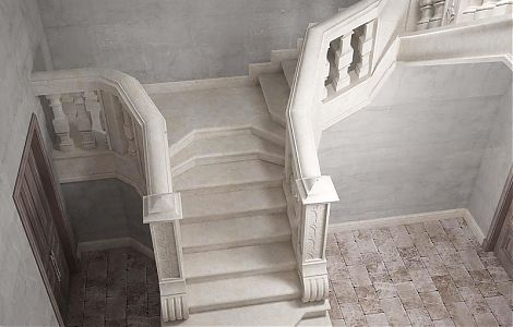 Интерьерная лестница с балюстрадой в стиле «антик» изображение 1