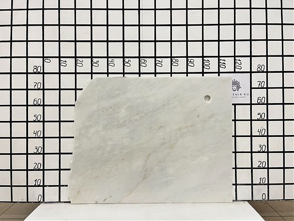 Заготовка с царапинами (930х600х20 мм)/Мрамор Bianco Lasa Vena Oro/Белый/Полировка - изображение 1